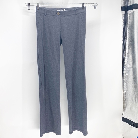 Betabrand ribbed grey Officewear comfortable casual wide leg pants - Picture 1 of 6